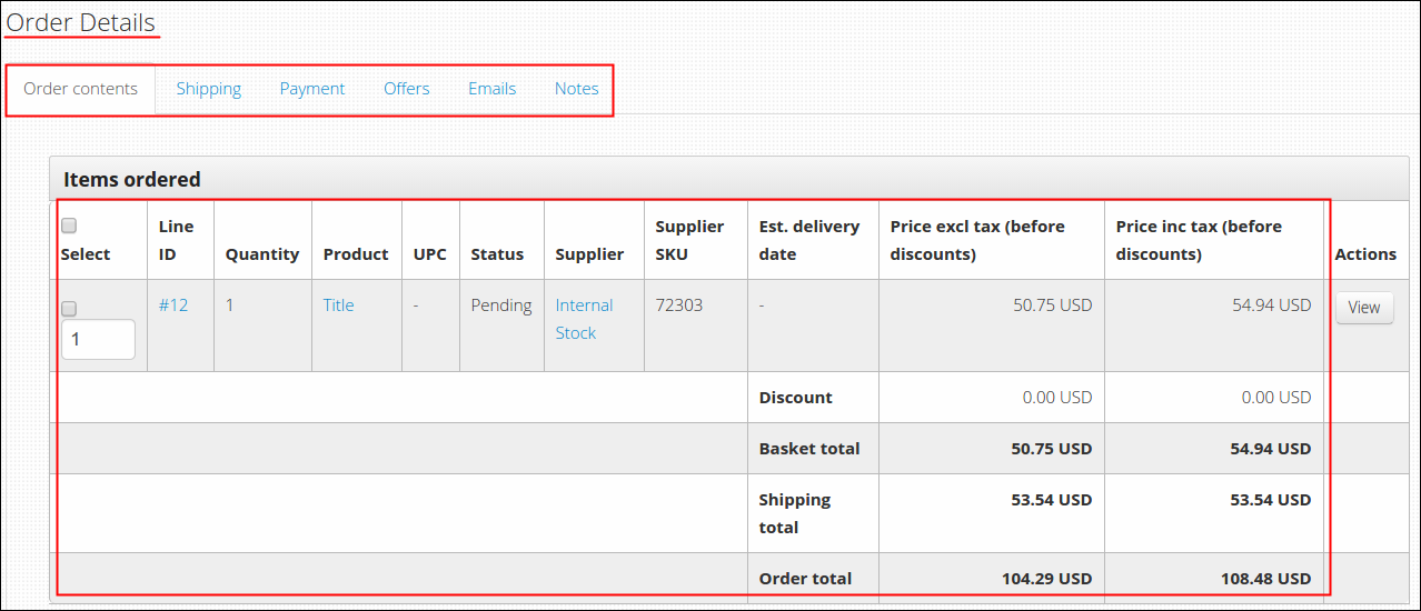 order
