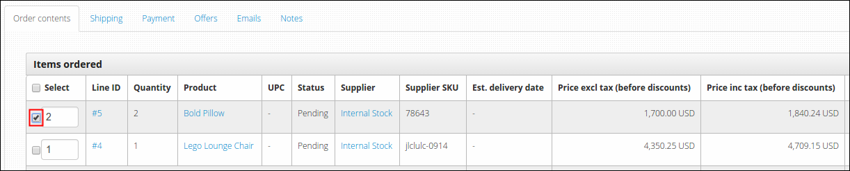 order