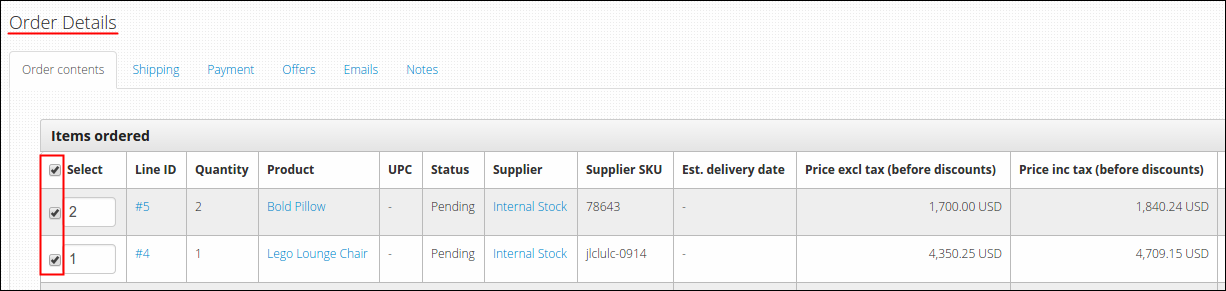 order