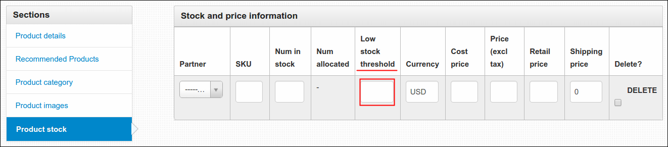 stock